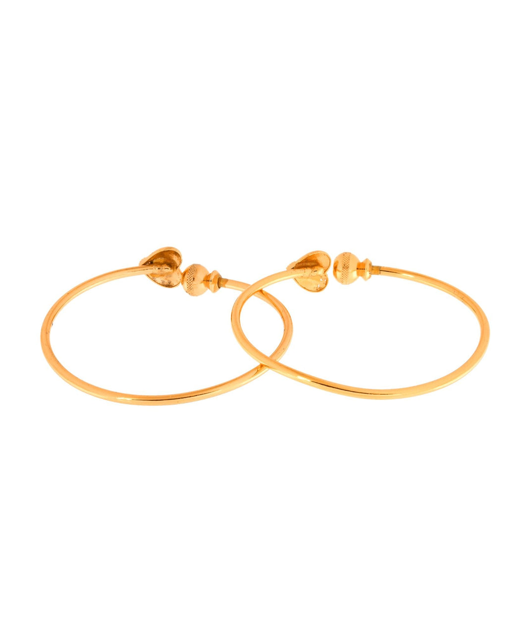 Jewels Nest Gold Plated Heart Design Bangles Set For Women – Elegant Festive Wear | Grocsy