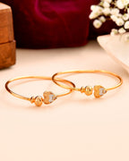 Jewels Nest Gold Plated Heart Design Bangles Set For Women – Elegant Festive Wear | Grocsy