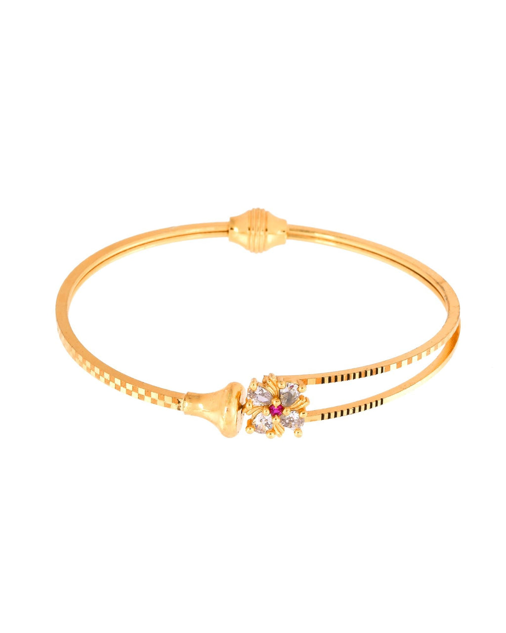 Jewels Nest Gold Plated Floral Stone Bangles Set For Women – Traditional Festive Jewellery | Grocsy