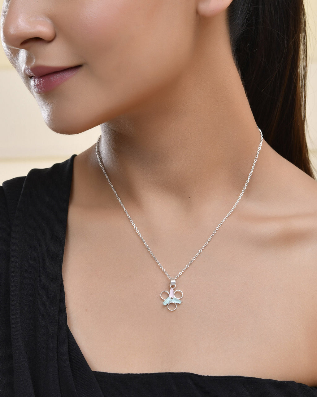Jewels Nest Elegant Silver-Tone Butterfly Pendant Chain for Women & Girls | Grocsy