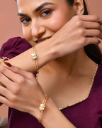 Jewels Nest Gold Plated Butterfly Design Bangles Set For Women – Elegant Festive Jewellery | Grocsy