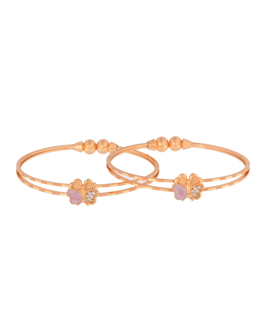 Jewels Nest Gold Plated Butterfly Design Bangles Set For Women – Elegant Festive Jewellery | Grocsy