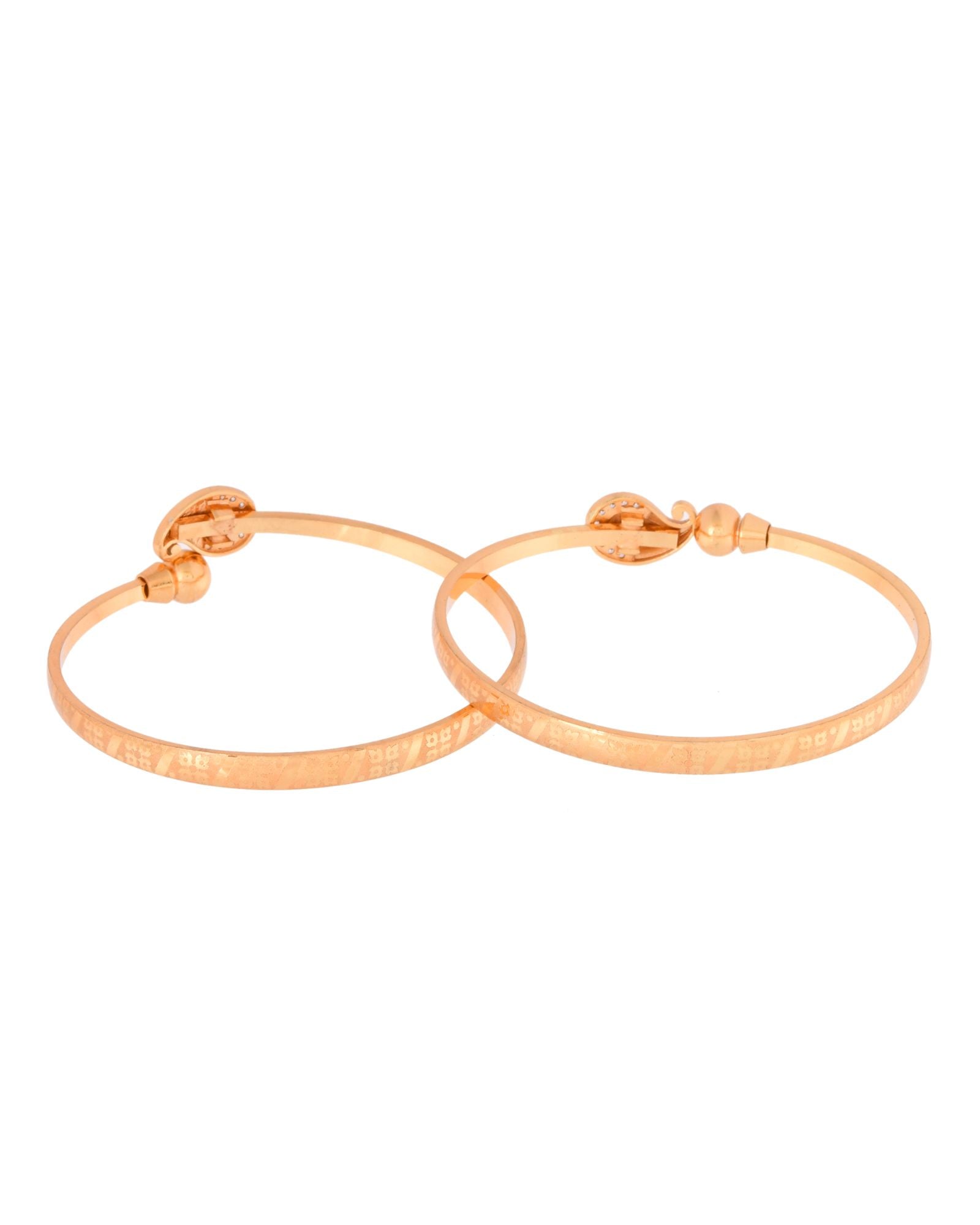 Jewels Nest Gold Plated Paisley Design Bangles Set For Women – Elegant Daily & Festive Wear | Grocsy