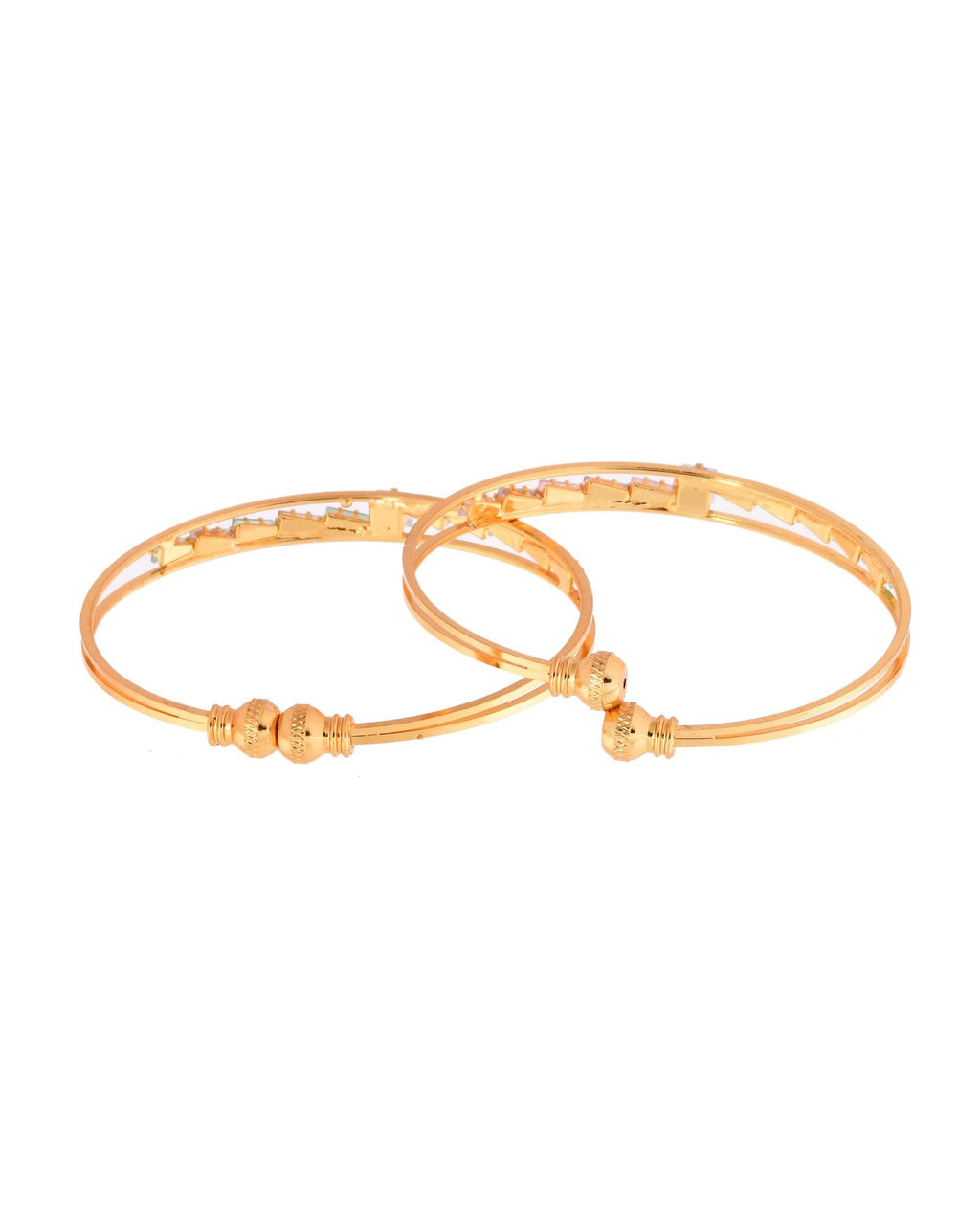 Jewels Nest Gold Plated Crystal Studded Bangles Set For Women – Elegant Festive Wear | Grocsy