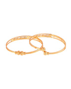 Jewels Nest Gold Plated Crystal Studded Bangles Set For Women – Elegant Festive Wear | Grocsy