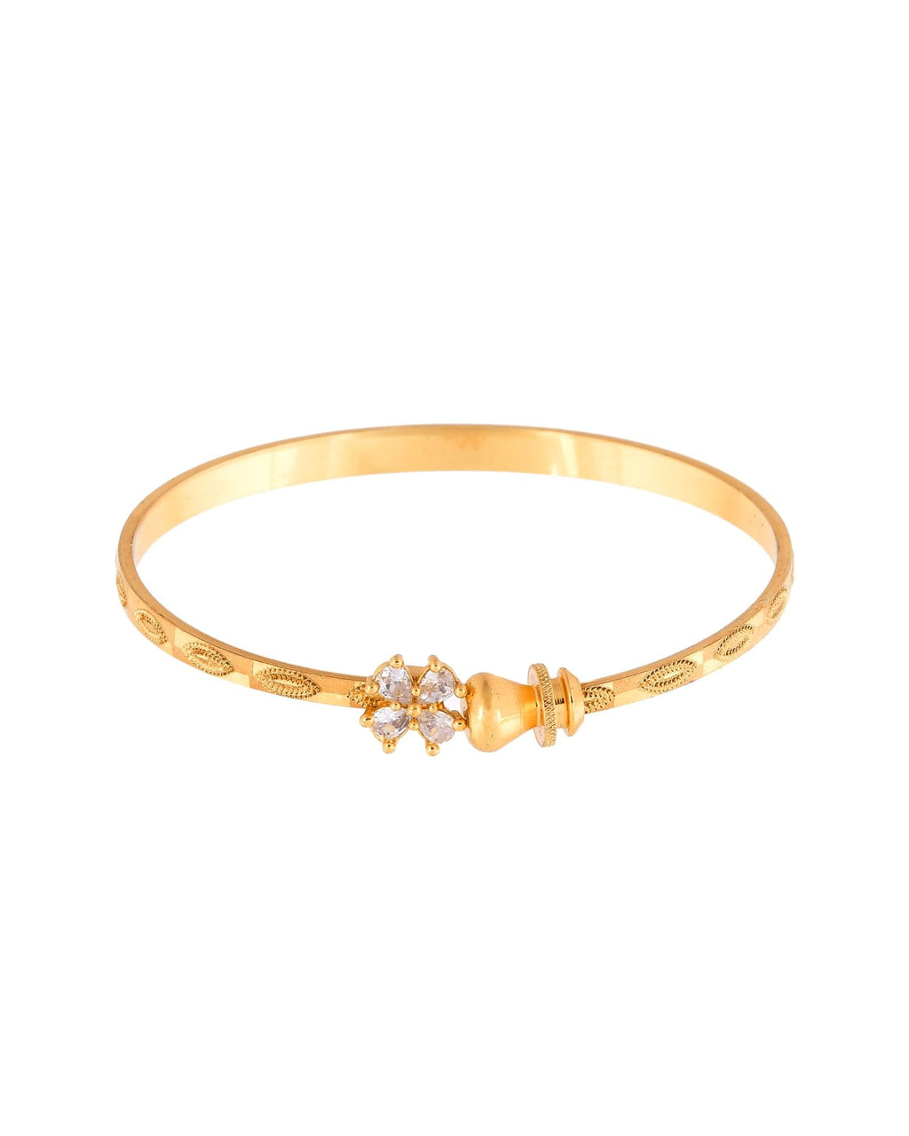 Jewels Nest Gold Plated Floral Crystal Bangles Set For Women – Elegant Party & Festive Wear | Grocsy