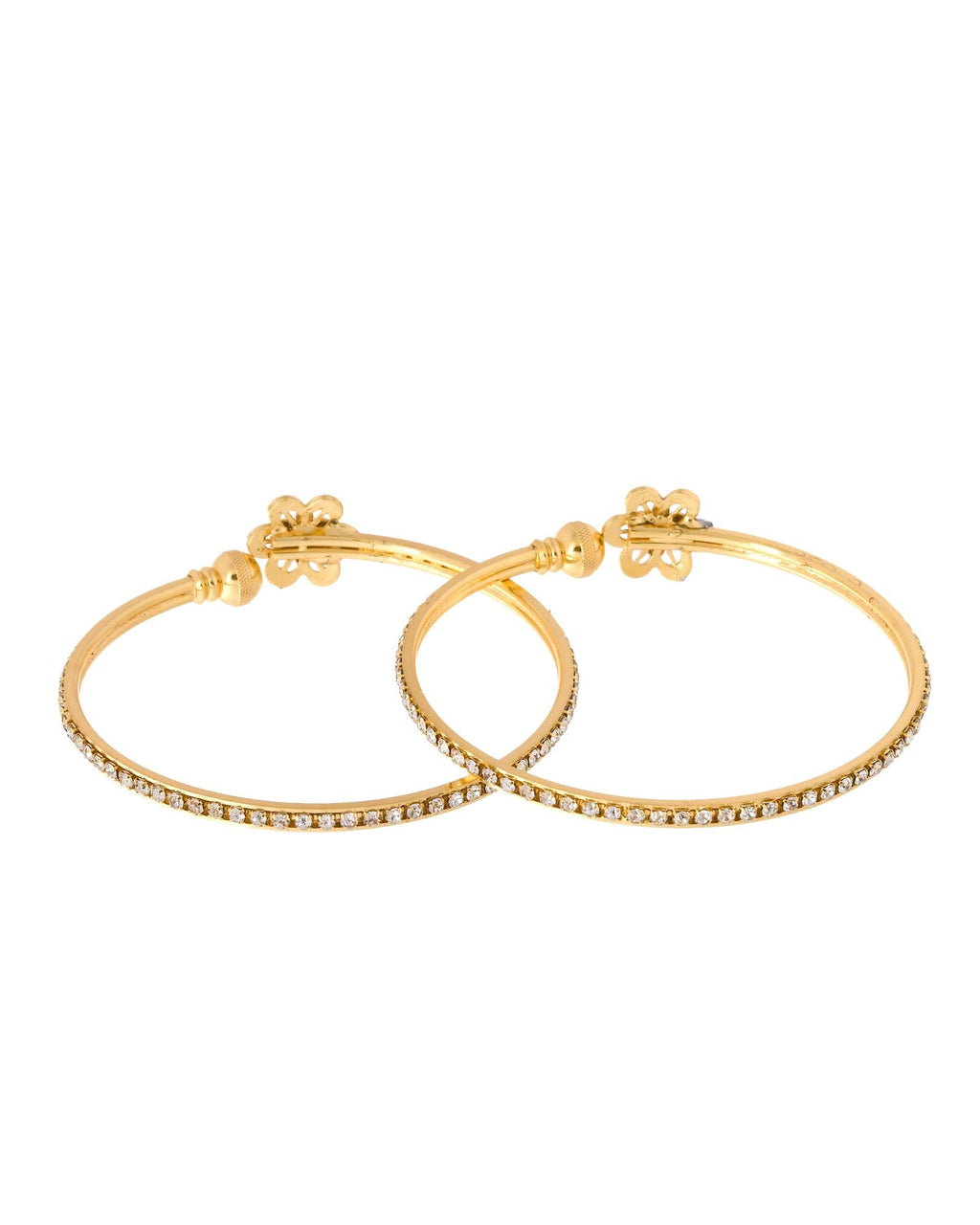 Jewels Nest Gold Plated Floral Stone Bangles Set For Women – Elegant Festive & Party Wear | Grocsy