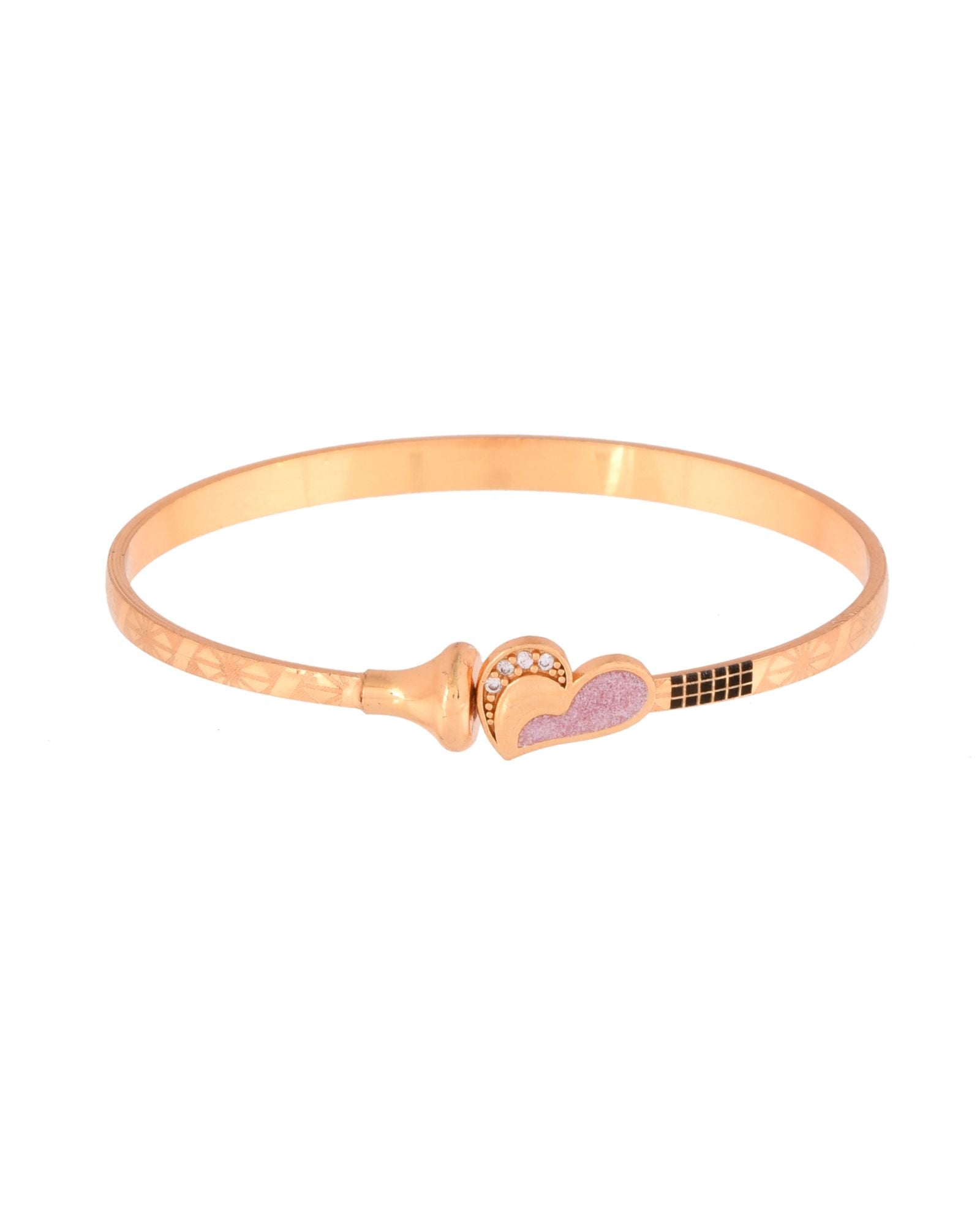 Jewels Nest Gold Plated Heart Design Bangles Set For Women – Elegant Party & Festive Wear | Grocsy