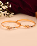 Jewels Nest Gold Plated Heart Design Bangles Set For Women – Elegant Party & Festive Wear | Grocsy