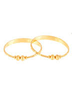 Jewels Nest Gold Plated Zig Zag Design Bangles For Women | Stylish & Lightweight Pair | Grocsy