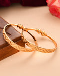 Jewels Nest Gold Plated Zig Zag Design Bangles For Women | Stylish & Lightweight Pair | Grocsy