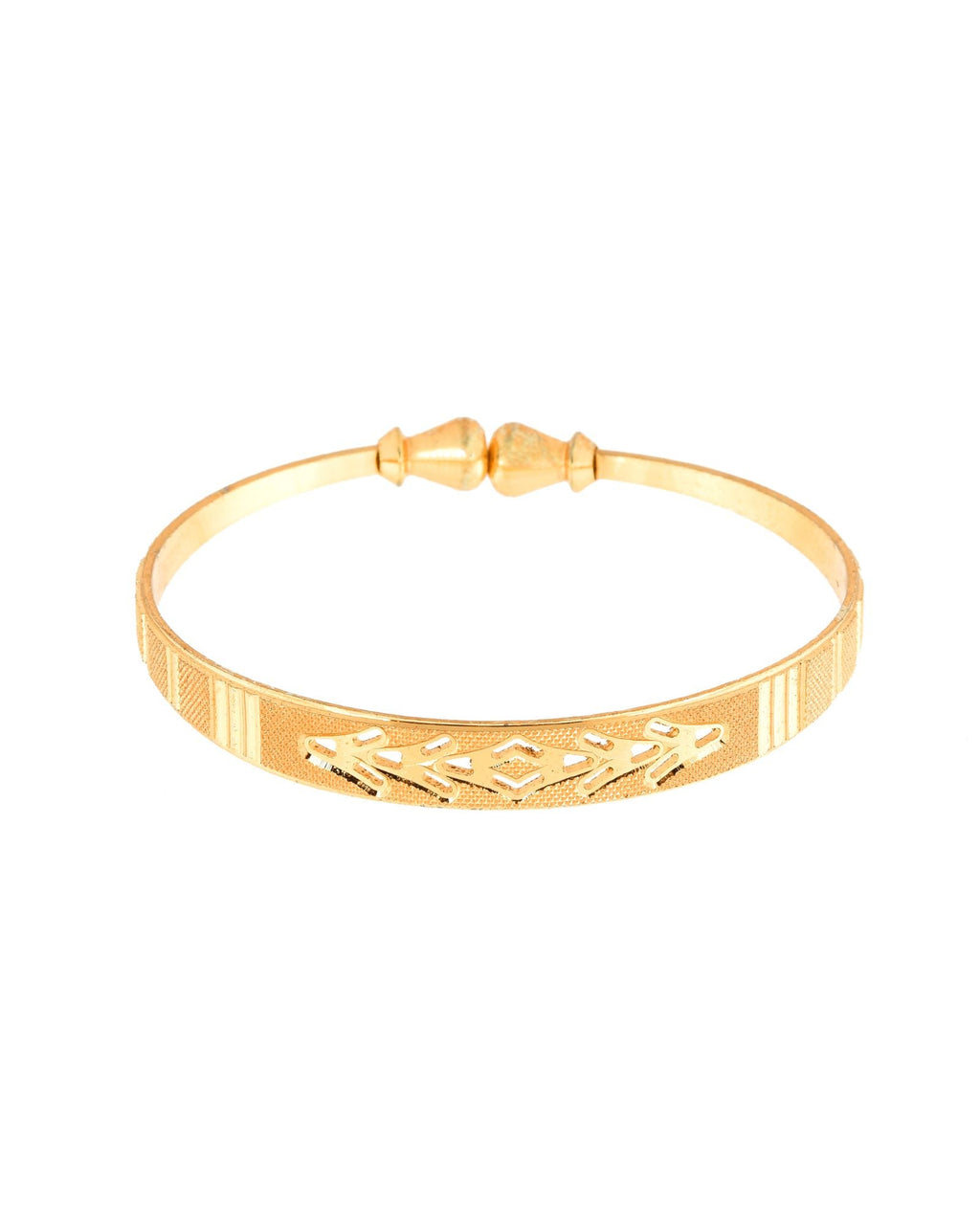 Jewels Nest Gold Plated Engraved Pattern Bangles For Women | Elegant Traditional Design Pair | Grocsy