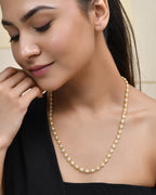 Jewels Nest Elegant Gold-Polished Pearl Chain for Women & Girls – Traditional Jewelry | Grocsy