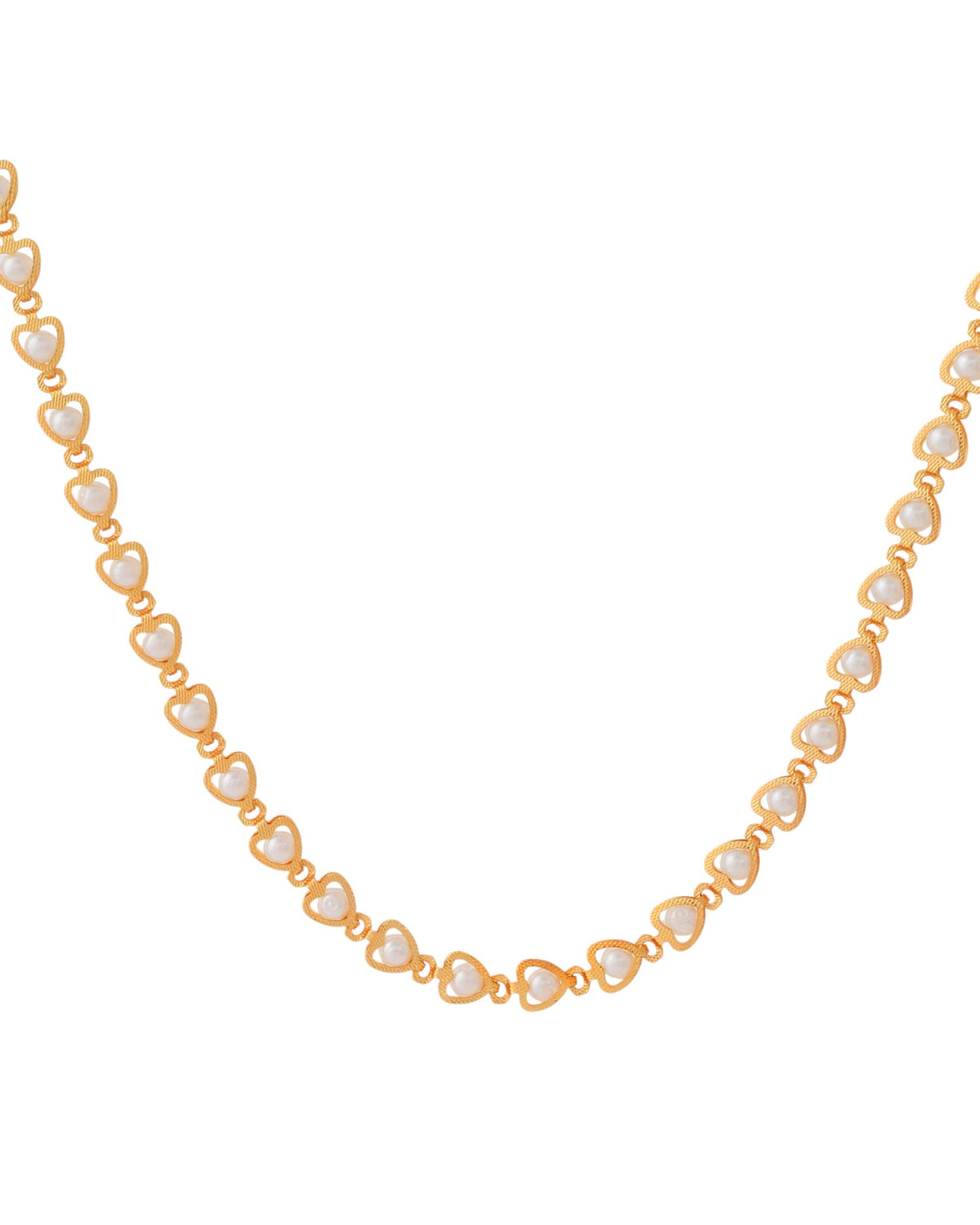 Jewels Nest Elegant Gold-Polished Pearl Chain for Women & Girls – Traditional Jewelry | Grocsy