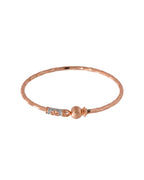 Jewels Nest Rose Gold Textured Finish Bangles For Women | Minimal Daily Wear Pair | Grocsy