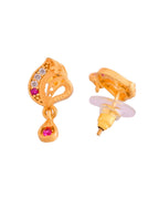 Jewels Nest Gold-Plated Designer Pendant Necklace Set With Matching Drop Earrings For Women | Grocsy
