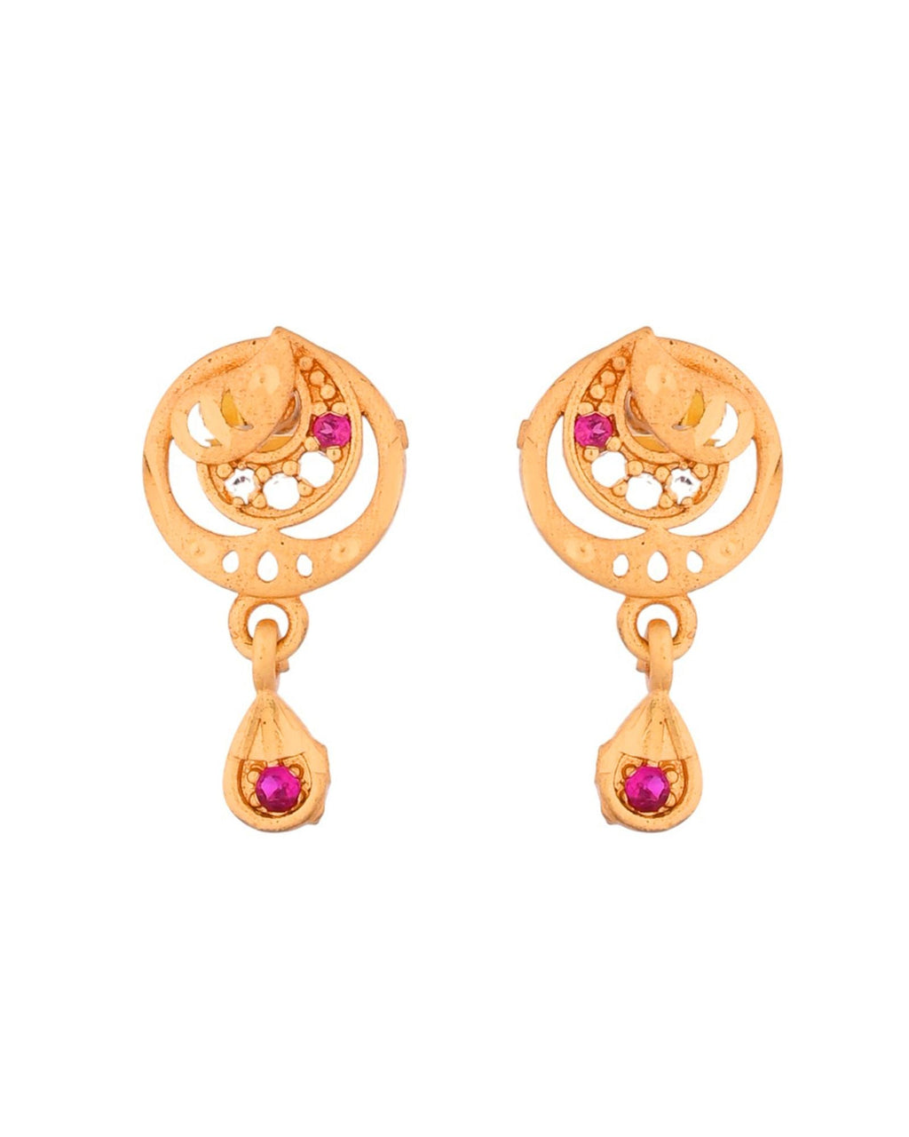 Jewels Nest Gold-Plated Crescent Motif Pendant Necklace Set With Matching Earrings For Women | Grocsy