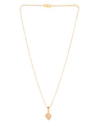 Jewels Nest Gold-Plated Leaf Motif Pendant Necklace For Women | Grocsy