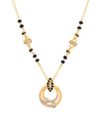 Jewels Nest Gold-Plated Black Beads Mangalsutra Necklace For Women | Grocsy