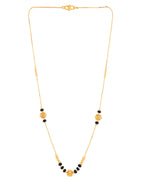 Jewels Nest Elegant Gold-Plated Black Beads Mangalsutra Necklace | Grocsy