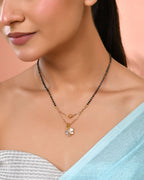 Jewels Nest Gold-Plated Butterfly Pendant Mangalsutra For Women | Grocsy