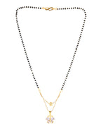 Jewels Nest Gold-Plated Butterfly Pendant Mangalsutra For Women | Grocsy