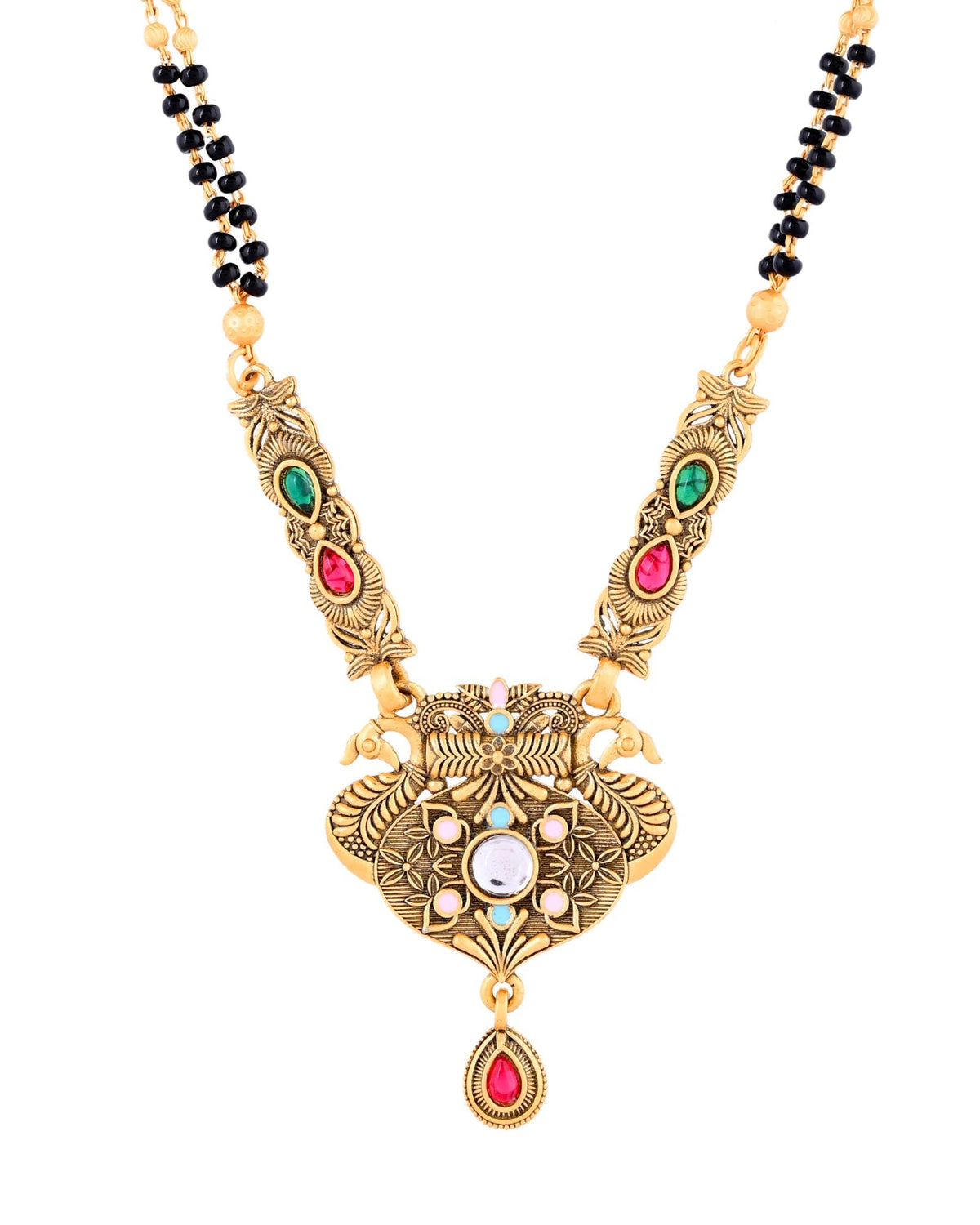 Jewels Nest Traditional Gold-Plated Kundan Mangalsutra Set For Women | Grocsy