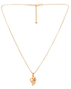 Jewels Nest Elegant Gold-Polished Couple Pendant Set | Grocsy