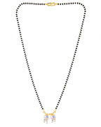 Jewels Nest Minimal Gold-Plated White Stone Mangalsutra For Women | Grocsy