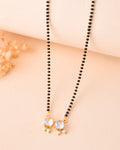 Jewels Nest Minimal Gold-Plated White Stone Mangalsutra For Women | Grocsy