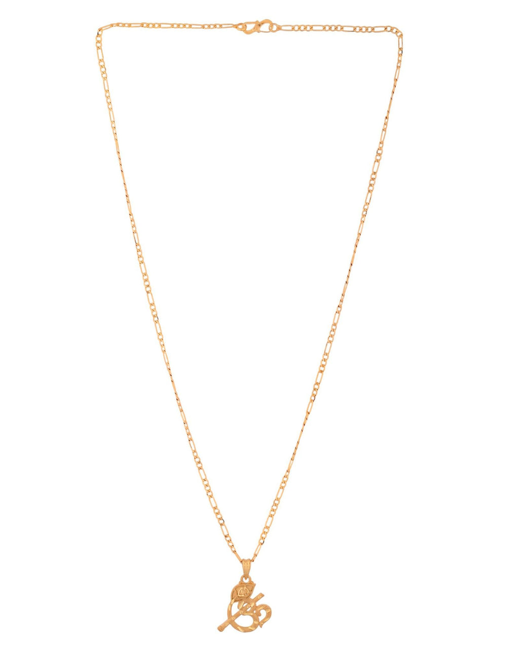 Jewels Nest Gold-Tone Flute Om Pendant Necklace For Women | Grocsy