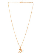 Jewels Nest Gold-Tone Flute Om Pendant Necklace For Women | Grocsy