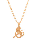 Jewels Nest Gold-Tone Flute Om Pendant Necklace For Women | Grocsy