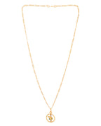 Jewels Nest Gold-Tone Krishna Flute Circle Pendant Necklace For Women | Grocsy