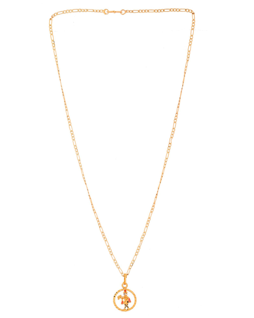 Jewels Nest Gold-Tone Krishna Circle Pendant Necklace For Women | Grocsy