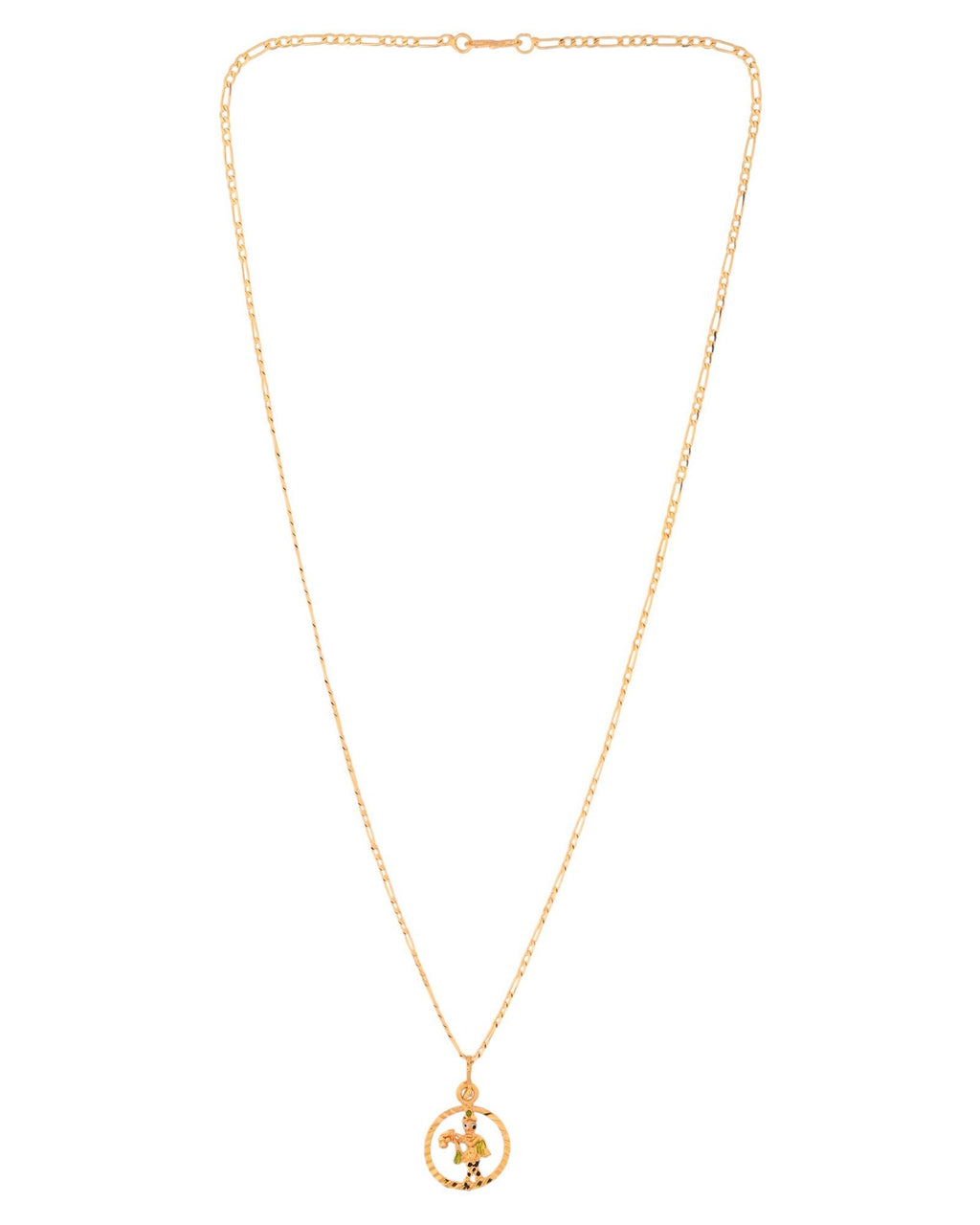 Jewels Nest Gold-Tone Enamel Krishna Circle Pendant Necklace For Women | Grocsy
