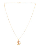 Jewels Nest Gold-Tone Enamel Krishna Circle Pendant Necklace For Women | Grocsy