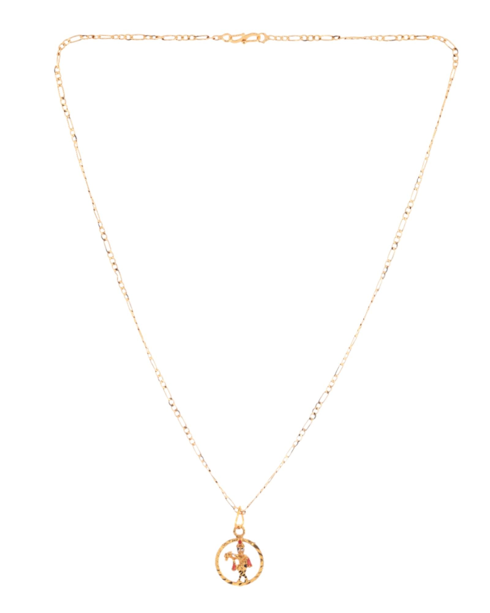Jewels Nest Gold-Tone Enamel Krishna Circle Pendant Necklace For Women | Grocsy