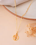 Jewels Nest Gold-Tone Enamel Krishna Circle Pendant Necklace For Women | Grocsy