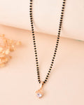 Jewels Nest Gold-Tone Cz Mangalsutra Pendant Necklace For Women | Grocsy