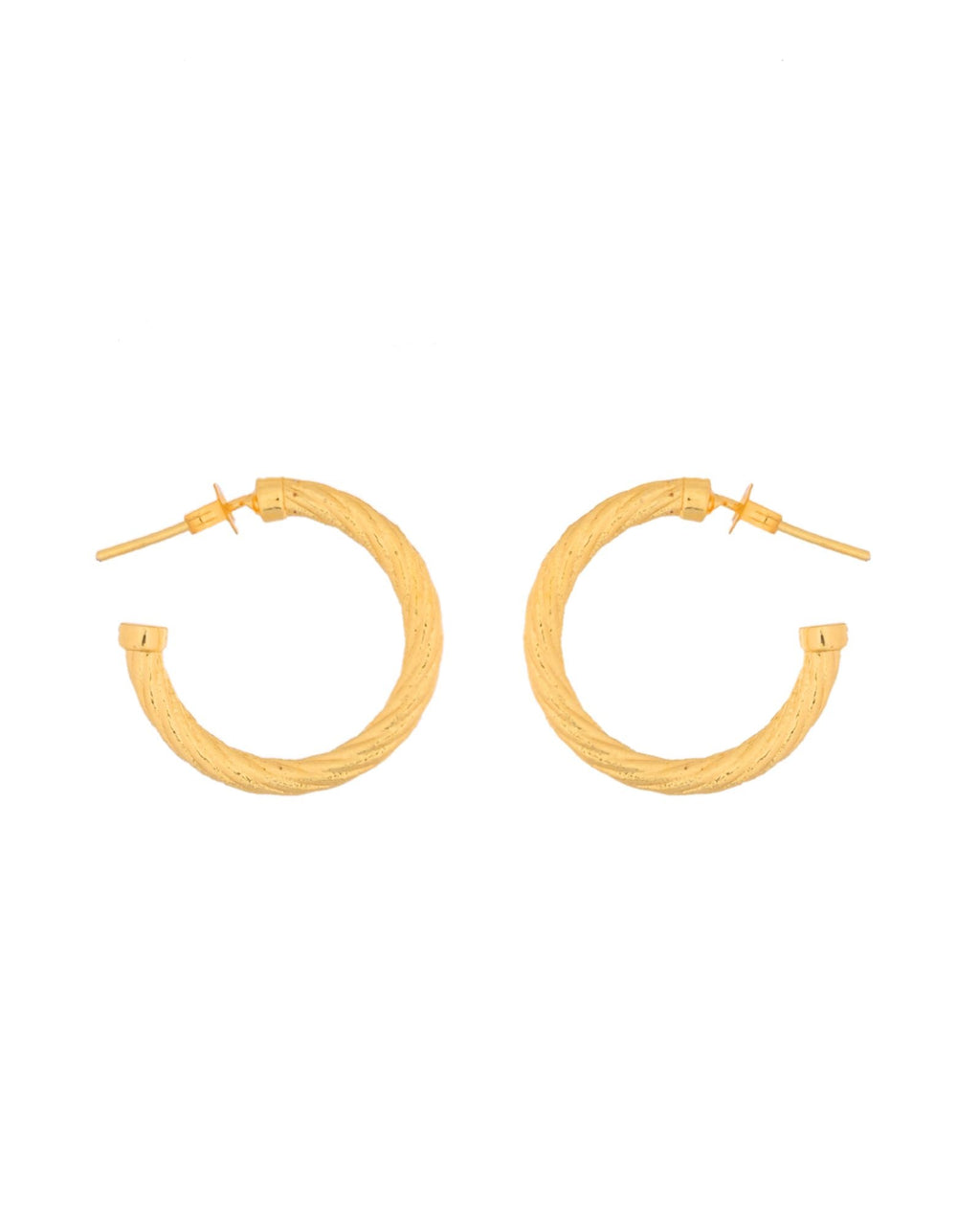 Jewels Nest Gold-Tone Twisted Hoop Earrings For Women | Grocsy