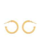 Jewels Nest Gold-Tone Twisted Hoop Earrings For Women | Grocsy