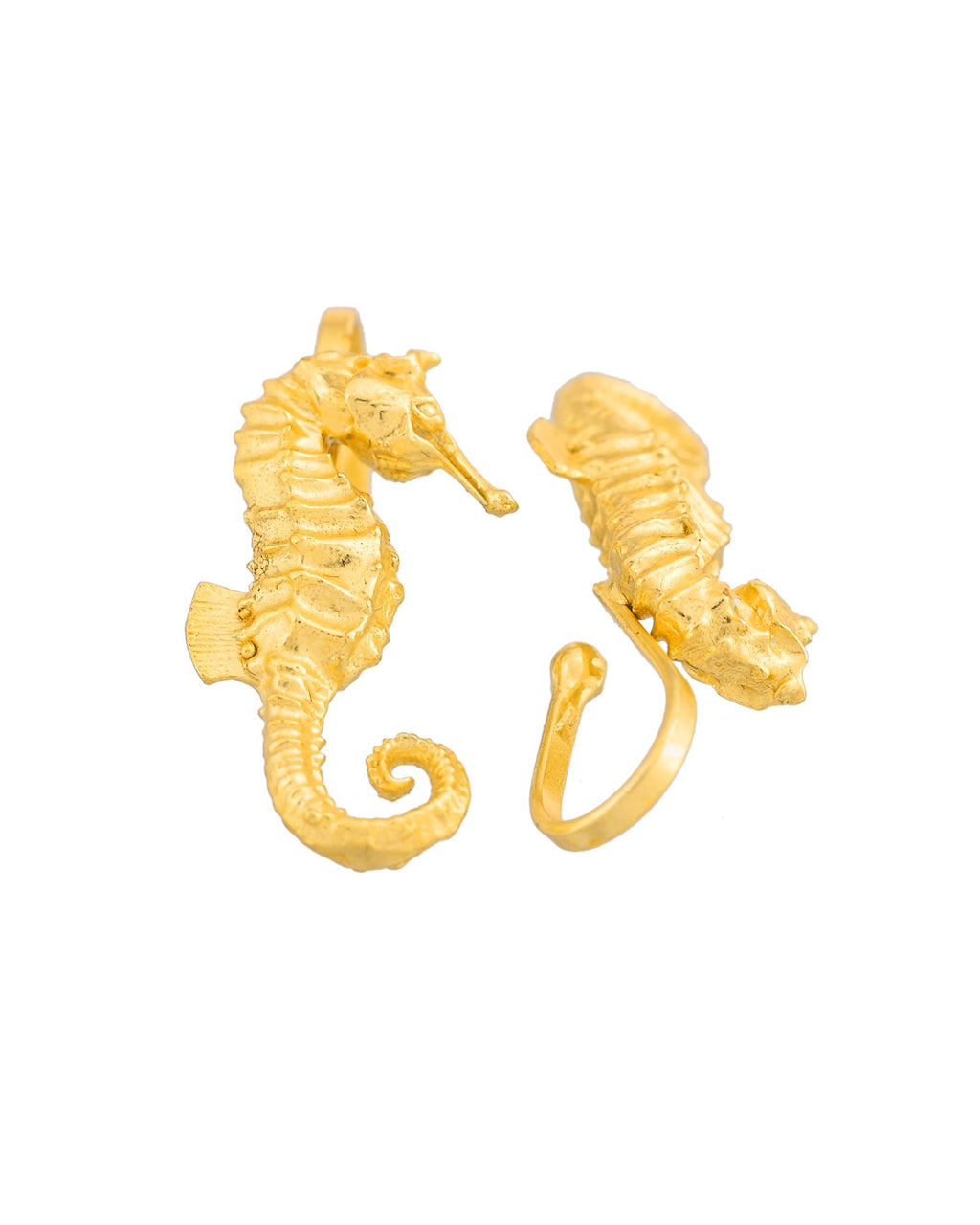 Jewels Nest Gold-Tone Seahorse Ear Cuff Earrings For Women | Grocsy