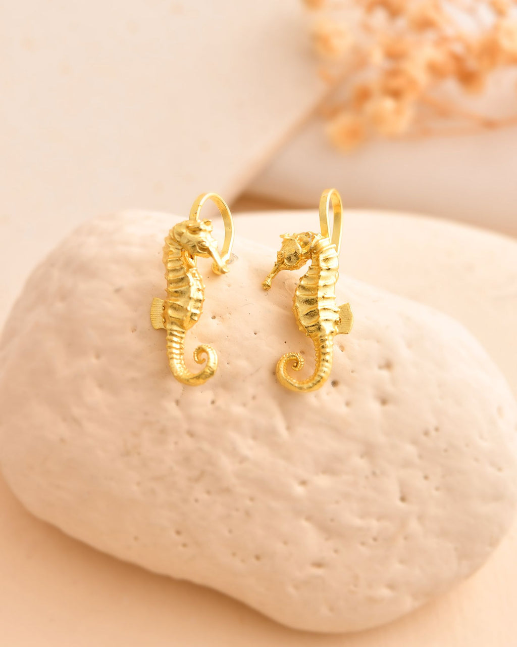 Jewels Nest Gold-Tone Seahorse Ear Cuff Earrings For Women | Grocsy