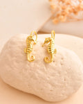 Jewels Nest Gold-Tone Seahorse Ear Cuff Earrings For Women | Grocsy
