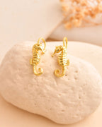 Jewels Nest Gold-Tone Seahorse Ear Cuff Earrings For Women | Grocsy