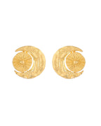 Jewels Nest Gold-Tone Textured Spiral Ear Cuff For Women | Modern Statement Jewellery | Grocsy