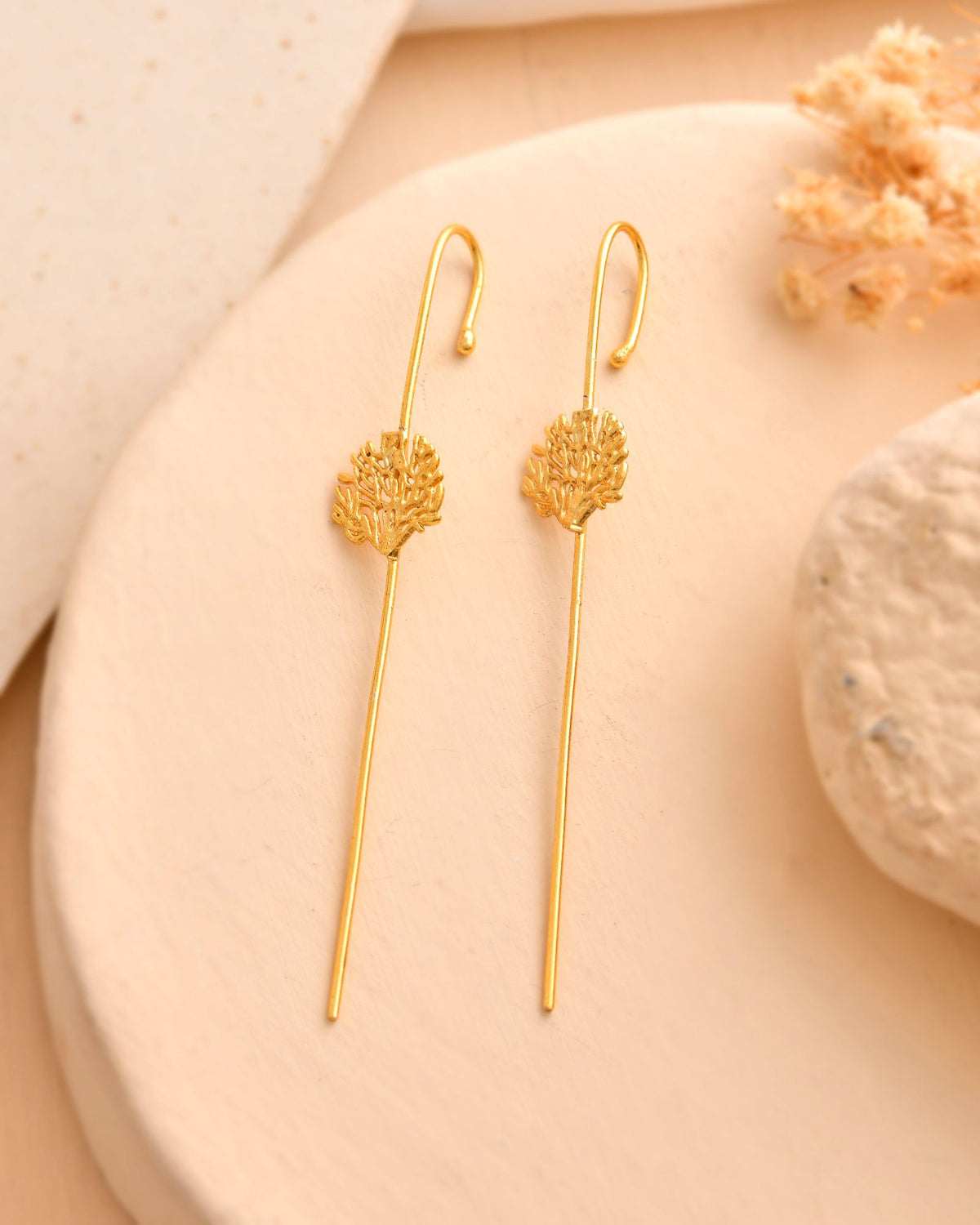 Jewels Nest Gold Tone Ear Cuff Earrings, Dual Disc Ear Cuff Women, Modern Ear Cuff Jewellery | Grocsy