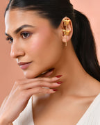 Jewels Nest Gold-Tone Butterfly Motif Linear Drop Earrings For Women | Minimal Elegant Jewellery | Grocsy