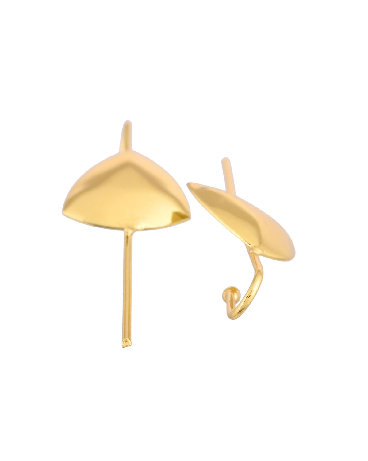 Jewels Nest Gold-Tone Abstract Leaf Linear Drop Earrings For Women | Minimal Modern Jewellery | Grocsy